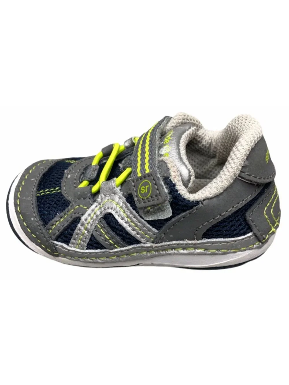 Stride Rite Riff Water Sandals Baby Boys 4 mos Infant Hook Loop Blue Green Gray
